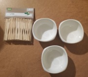 Miseczki ceramiczne do tapas przystawek+ 100widel.