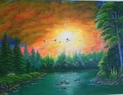 Obraz akrylowy "podróż w nieznane" . 60*80 na pkut