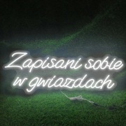 Neon ledon napis - Zapisani sobie w gwiazdach na ślub dekoracja ślubna