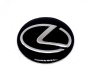 Naklejka LEXUS czarny Emblemat Kluczyk Pilot Logo 14mm znaczek zaślepka