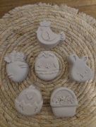 Figurki gipsowe wielkanocne duże zestaw 6 szt