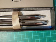 Parker. Zestaw pióro wieczne i długopis. Gun Metal, jak nowe, pudełko
