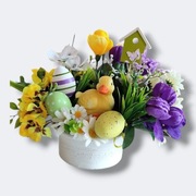 Stroik wielkanocny na stół dekoracja wiosenna 30 cm prezent