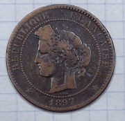 0182 Francja 10 centymów 1897 A Paryż rzadka