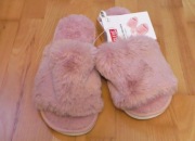 kapcie damskie futerkowe różowe Cleve r. 40-41
