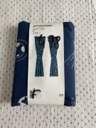 IKEA AFTONSPARV Zasłony z wiązaniami, kosmos niebieski/biały, 120x300 cm