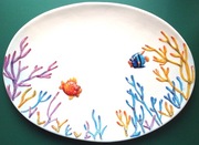 MSA Home porcelanowy półmisek z rybami