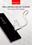 Czytnik kart Lenovo D201 max do 512 GB 480 mb/s - USB-C TF Micro SD OTG