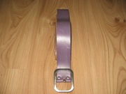 skórzany pasek damski fioletowy 106 cm