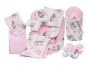 NOWY Zestaw 7w1 Kokon Niemowlęcy + Rożek + Inne Dodatki Minky&Bawełna