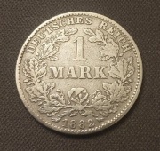 Moneta 1 Marka 1882 rok mennica J, Niemcy, srebro