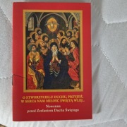 Nowenna przed Zesłaniem Ducha Świętego autorstwa ks. Tarsycjusza Sinki CM