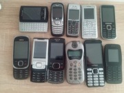 Zestaw telefonów komórkowych 11 szt. Nokia, Motorola, Samsung, LG, Sagem 