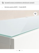 Panel IKEA Besta do szafki TV szklany blat biały 120cm