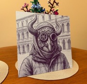 Venice Fallout Mask, Autorski Druk 3D, 30x30cm hueforge