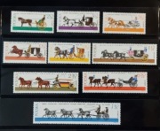 !!! POLSKA 1965 DAWNE POJAZDY KONNE Seria.9szt... CZYSTE**!!!
