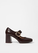 Skórzane czółenka Mary Jane & other stories 38 bordowe obcas