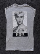 Koszulka H&M z tkaniny dresowej Justin Bieber.