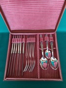 Sztućce Rosyjskie Posrebrzane. Oksydowane, w Kasecie 