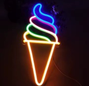 NEON LÓD LODY LODZIARNIA SZYLD LED DO LODZIARNI USB 30X14