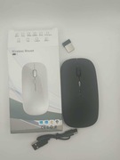 Mysz bezprzewodowa 2.4 GHz, USB-C, ciche kliknięcia – czarna, stan idealny