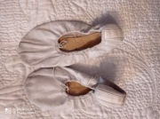 Baletki skórzane białe ,r. 32/33