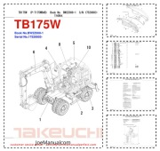 Takeuchi TB175W Excavator Parts Manual Katalog części