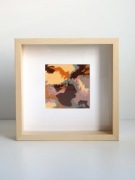 Obraz abstrakcyjny – pastele olejne | oprawiony w ramę z passe-partout