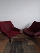 Dwa fotele z czasów prl kubełkowe obrotowe