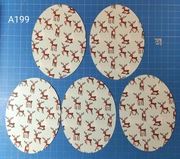 SCRAPKI KRAKÓW  Boże Narodzenie Duże Owale 5 szt. (A199)