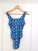 Niebieski jednoczęściowy kostium kąpielowy/body w rumianki Hot Stuff 40L