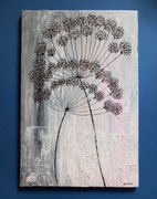 Nastrojowy obraz olejny NATURA płótno ręcznie malowany tekstura 60x40 cm