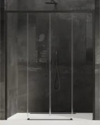 Kabina prysznicowa New Trendy Prime Black drzwi wnękowe podwójne 150x200 cm