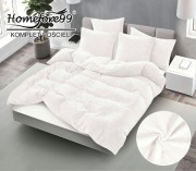 NOWA 160x200 Pościel biała mikrofibra Minky Homefore99