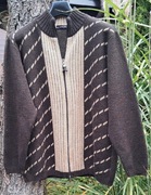 Sweter blezer kardigan na zamek z półgolfem