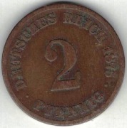 45 Niemcy Cesarstwo 2 pfennig 1875 C