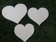 Serce drewniane Decoupage ozdoba komplet