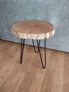 Stolik plaster dąb gr.5cm, śr.,36-40,5 wys. 47,5cm