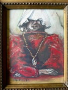 KOBIETA Z MEDALIONEM W STYLU BEKSIŃSKIEGO 