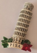 Magnes na lodówkę ceramiczny PISA Krzywa Wieża Włochy Italy Roma Rzym (4K)