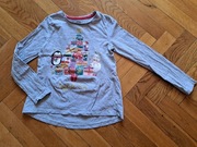 Świąteczna bluzka szara 134 pepco litlle kids