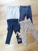 Legginsy 3 pary i spodnie rozmiar 92