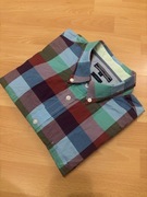 Koszula męska w kratkę Tommy Hilfiger XL z krótkim rękawem niebieska 