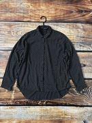 Mango czarna koszula damska bluzka w białe gwiazdki elegancka rozmiar M