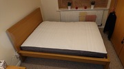 Używane Łóżko IKEA MALM 166x210 Double Size Dąb