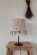 Boho Abażur lampki nocnej/stołowej makrama