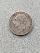 2 pesety 1882 r. Hiszpania pesetas Alfonso XII srebro ładna * MSM *