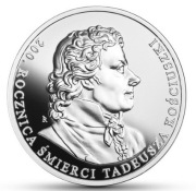 10 zł 2017 *200 rocznica śmierci Tadeusza Kościuszki. 1 oz. srebra Ag 925.