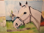 Obraz olejny Wojciech Kossak "Głowa Konia"