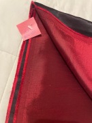 t057 tafta czerwona elastyczna 80 na 150 cm